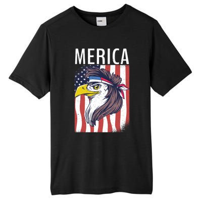 Merica Eagle Mullets 80s Hairstyle Pride Gift Tall Fusion ChromaSoft Performance T-Shirt