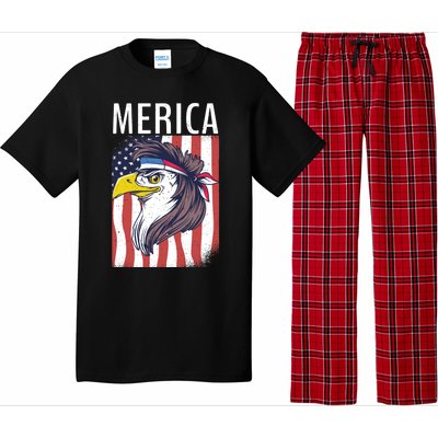 Merica Eagle Mullets 80s Hairstyle Pride Gift Pajama Set