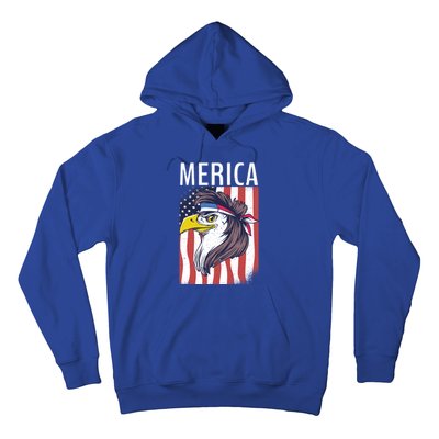 Merica Eagle Mullets 80s Hairstyle Pride Gift Hoodie