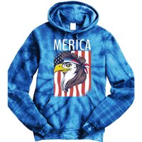 Merica Eagle Mullets 80s Hairstyle Pride Gift Tie Dye Hoodie