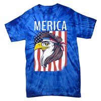 Merica Eagle Mullets 80s Hairstyle Pride Gift Tie-Dye T-Shirt