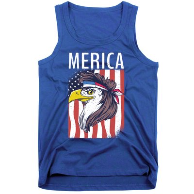 Merica Eagle Mullets 80s Hairstyle Pride Gift Tank Top