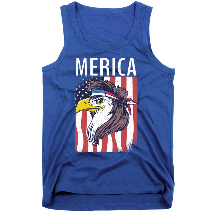 Merica Eagle Mullets 80s Hairstyle Pride Gift Tank Top