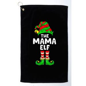 Mama Elf Matching Family Christmas Party  Pajamas Platinum Collection Golf Towel