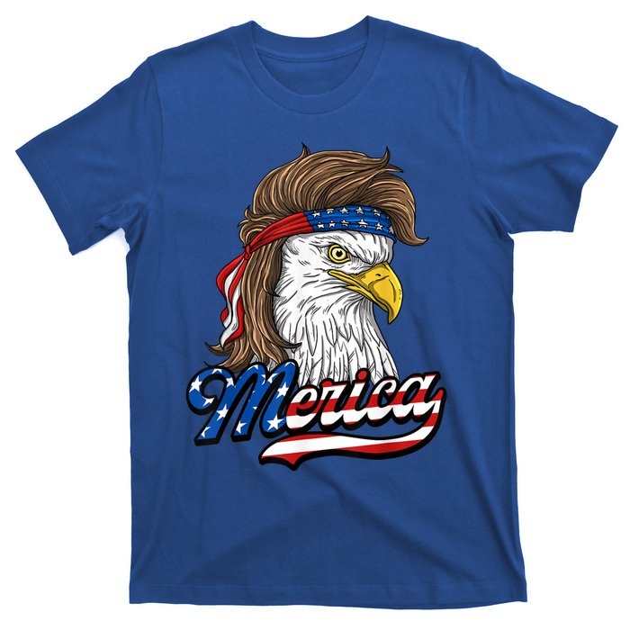 Merica Eagle Mullet 4th Of July American Flag Gift T-Shirt