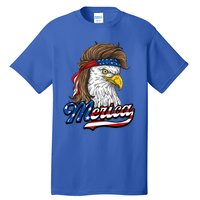 Merica Eagle Mullet 4th Of July American Flag Gift Tall T-Shirt