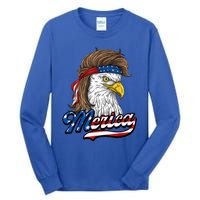 Merica Eagle Mullet 4th Of July American Flag Gift Tall Long Sleeve T-Shirt