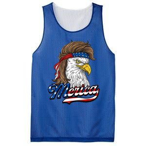 Merica Eagle Mullet 4th Of July American Flag Gift Mesh Reversible Basketball Jersey Tank