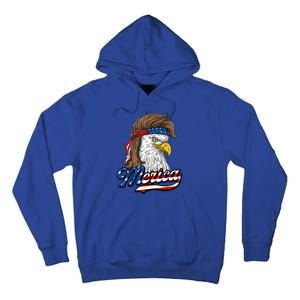 Merica Eagle Mullet 4th Of July American Flag Gift Tall Hoodie