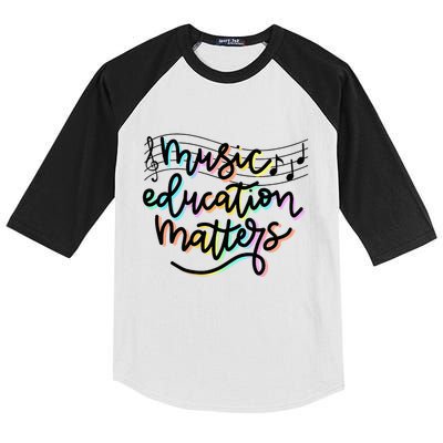Music Education Matters Music Teacher Appreciation Kids Colorblock Raglan Jersey