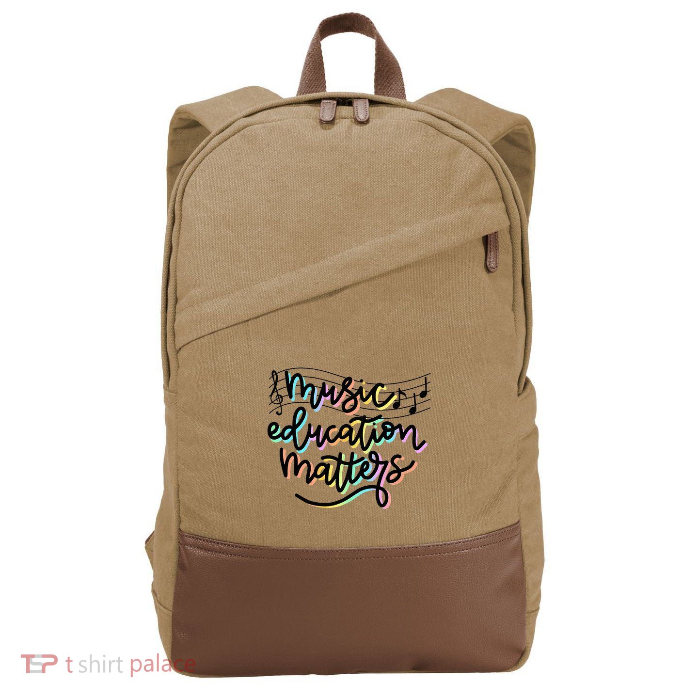 Music Education Matters Music Teacher Appreciation Cotton Canvas Backpack