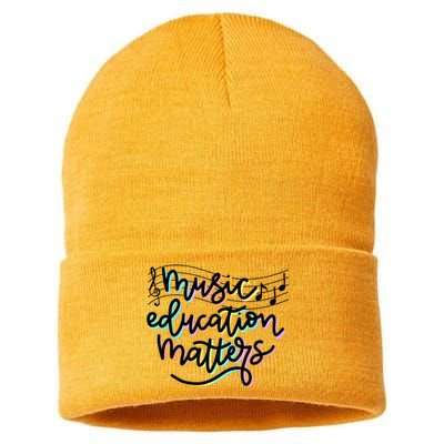 Music Education Matters Music Teacher Appreciation Sustainable Knit Beanie