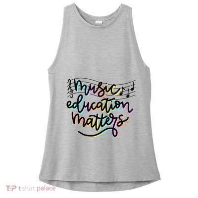 Music Education Matters Music Teacher Appreciation Ladies PosiCharge Tri-Blend Wicking Tank
