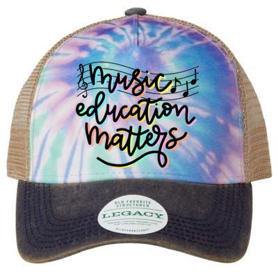 Music Education Matters Music Teacher Appreciation Legacy Tie Dye Trucker Hat