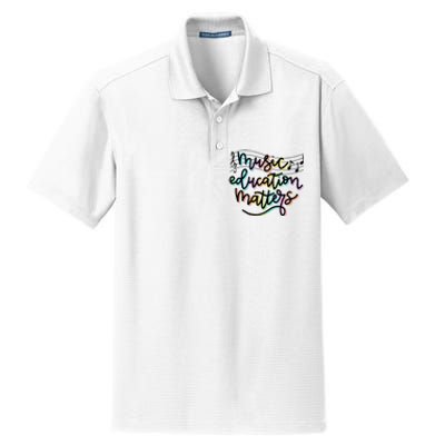 Music Education Matters Music Teacher Appreciation Dry Zone Grid Polo