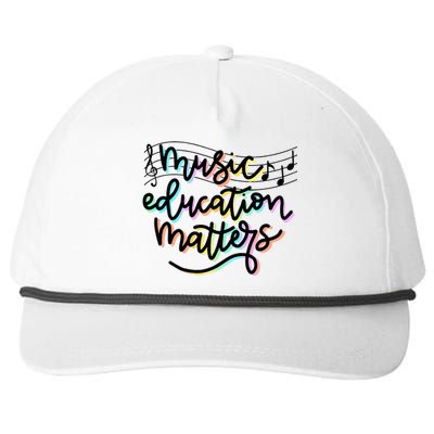 Music Education Matters Music Teacher Appreciation Snapback Five-Panel Rope Hat