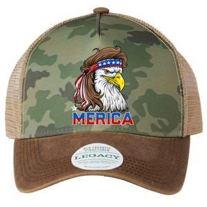 Merica Eagle Mullet 4th Of July American Flag Usa Legacy Tie Dye Trucker Hat