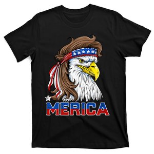 Merica Eagle Mullet 4th Of July American Flag Usa T-Shirt