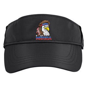 Merica Eagle Mullet 4th Of July American Flag Usa Adult Drive Performance Visor