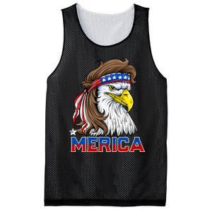 Merica Eagle Mullet 4th Of July American Flag Usa Mesh Reversible Basketball Jersey Tank