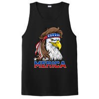 Merica Eagle Mullet 4th Of July American Flag Usa PosiCharge Competitor Tank