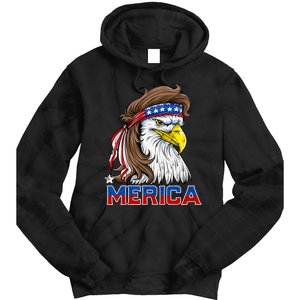 Merica Eagle Mullet 4th Of July American Flag Usa Tie Dye Hoodie