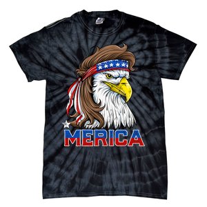 Merica Eagle Mullet 4th Of July American Flag Usa Tie-Dye T-Shirt