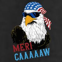 Mericaaaaaw Eagle Mullet Usa American Flag 7 Panel Mesh Trucker Snapback Hat