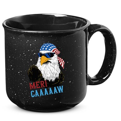 Mericaaaaaw Eagle Mullet Usa American Flag 15oz Campfire Ceramic Mug