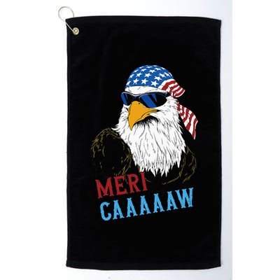 Mericaaaaaw Eagle Mullet Usa American Flag Golf Towel