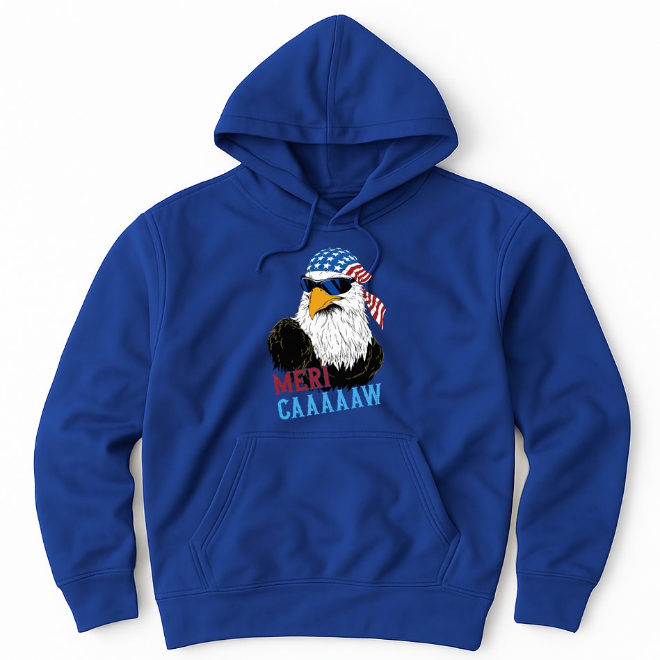 Mericaaaaaw Eagle Mullet Usa American Flag Hoodie
