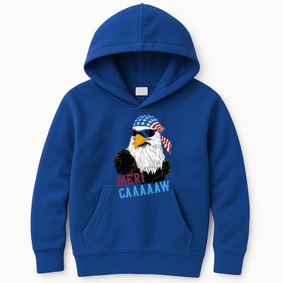 Mericaaaaaw Eagle Mullet Usa American Flag Kids Hoodie