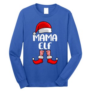 Mom Elf Mother Christmas Elf Gift Long Sleeve Shirt