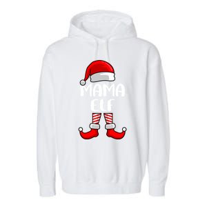 Mom Elf Mother Christmas Elf Gift Garment-Dyed Fleece Hoodie