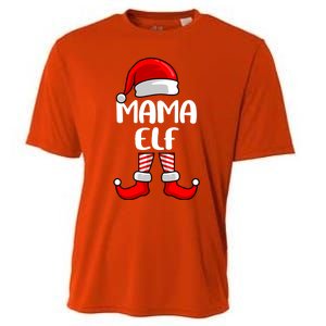 Mom Elf Mother Christmas Elf Gift Cooling Performance Crew T-Shirt