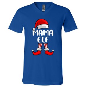 Mom Elf Mother Christmas Elf Gift V-Neck T-Shirt