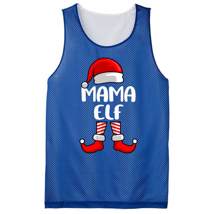 Mom Elf Mother Christmas Elf Gift Mesh Reversible Basketball Jersey Tank