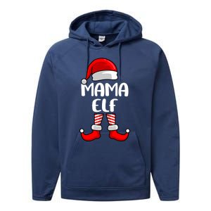 Mom Elf Mother Christmas Elf Gift Performance Fleece Hoodie