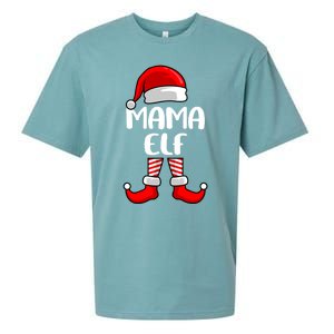 Mom Elf Mother Christmas Elf Gift Sueded Cloud Jersey T-Shirt