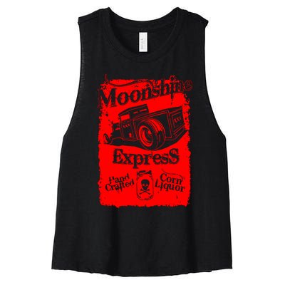 Moonshine Express Women's Racerback Cropped Tank