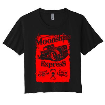 Moonshine Express Women's Crop Top Tee