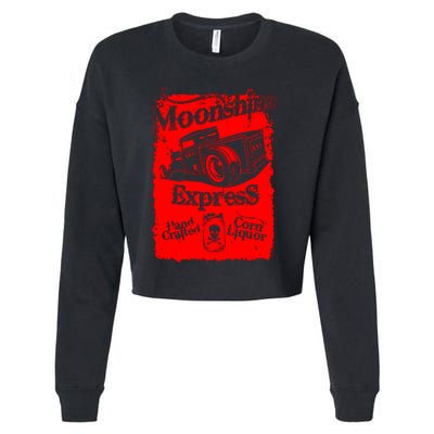 Moonshine Express Cropped Pullover Crew