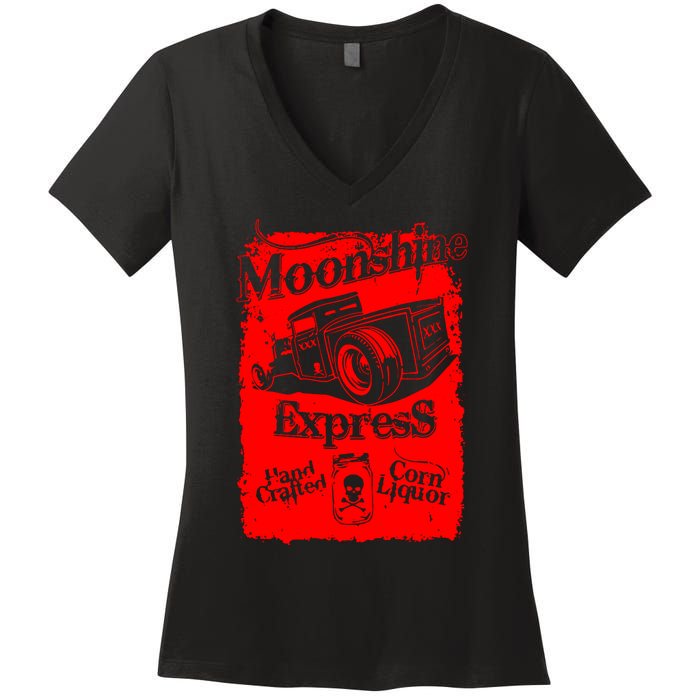 Moonshine Express Women's V-Neck T-Shirt