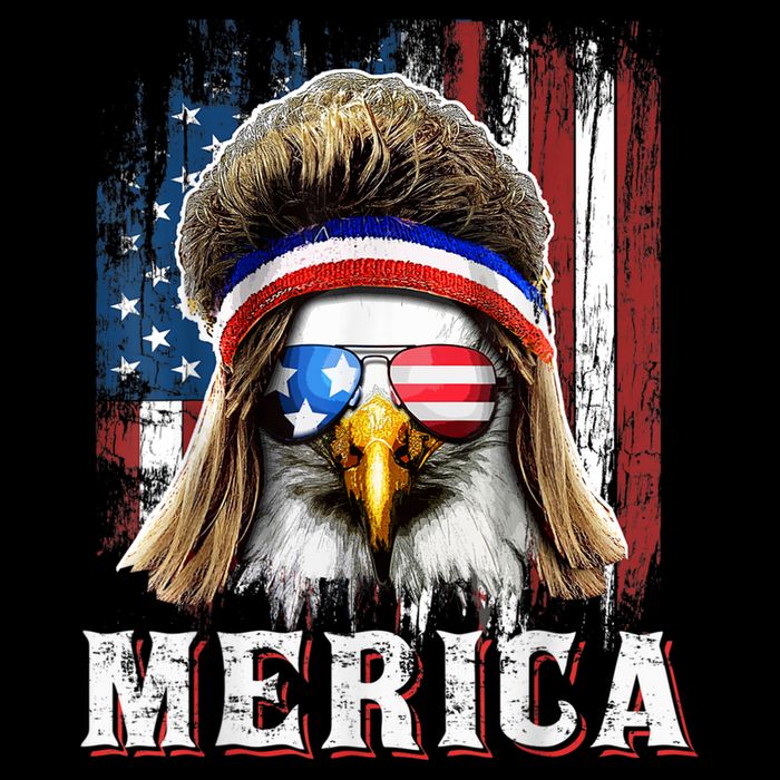 Merica Eagle Mullet 4th Of July American Flag Stars Stripes City Backpack
