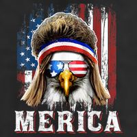 Merica Eagle Mullet 4th Of July American Flag Stars Stripes Adult Drive Performance Visor