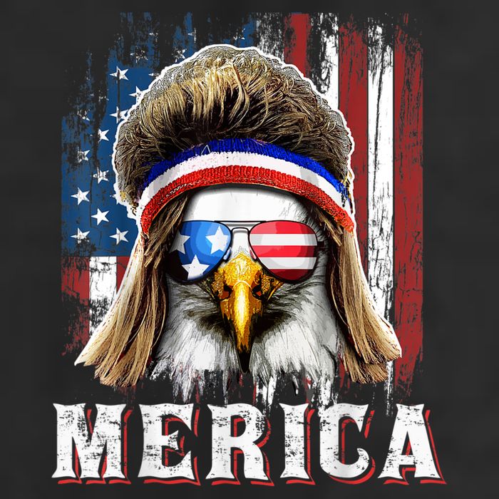 Merica Eagle Mullet 4th Of July American Flag Stars Stripes Adult Drive Performance Visor