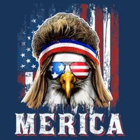 Merica Eagle Mullet 4th Of July American Flag Stars Stripes Cool Comfort Performance Bucket Hat