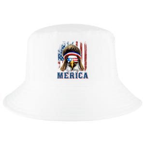 Merica Eagle Mullet Shirt 4th Of July American Flag Cool Comfort Performance Bucket Hat