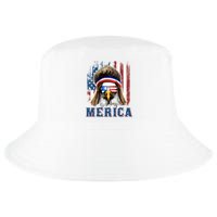 Merica Eagle Mullet Shirt 4th Of July American Flag Cool Comfort Performance Bucket Hat