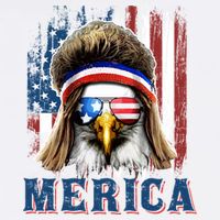 Merica Eagle Mullet Shirt 4th Of July American Flag Cool Comfort Performance Bucket Hat